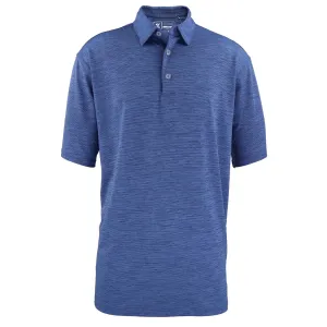 48-Hour Zusa Men's Vivid Blue/Navy Heather Stripe Polo