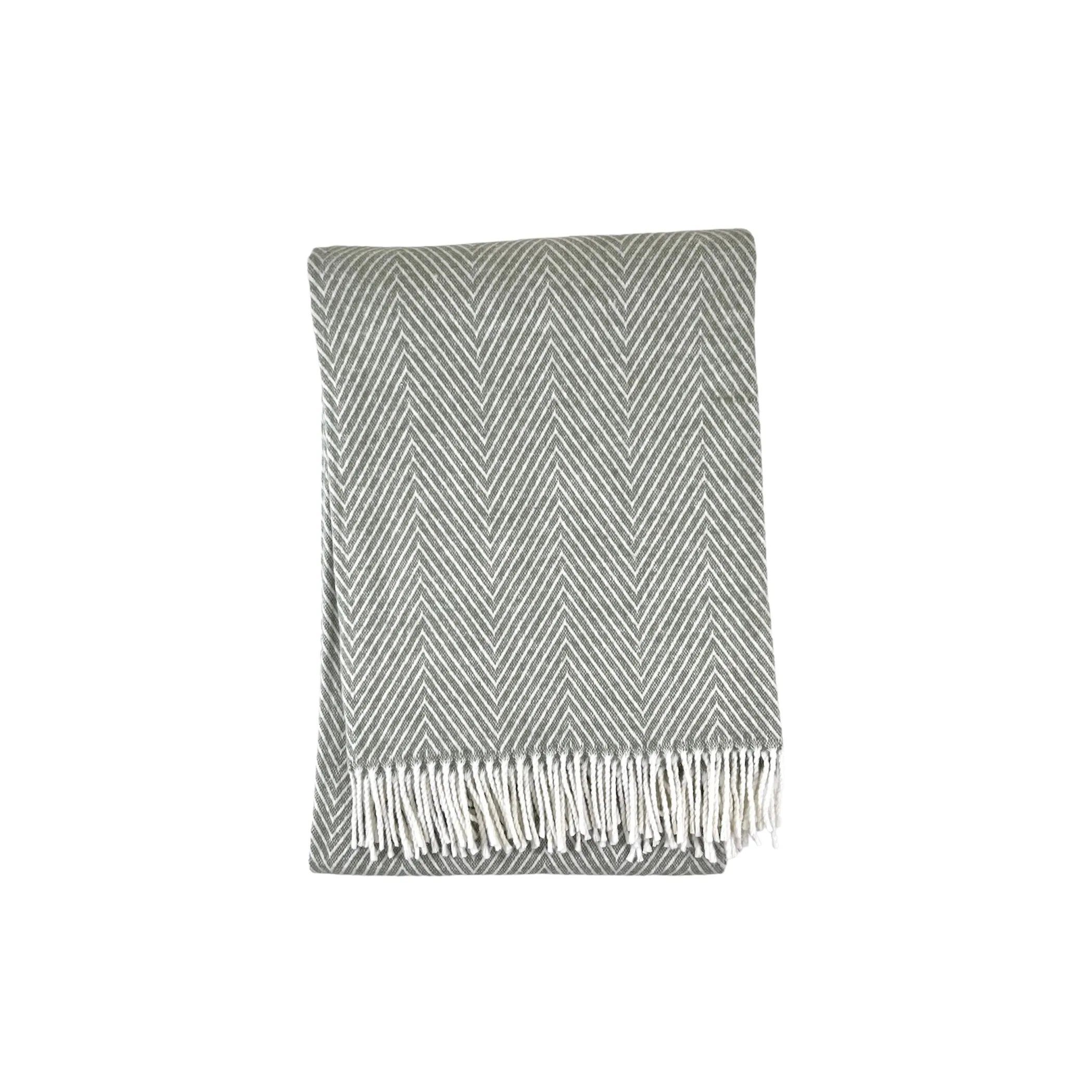 532 - Herringbone Recycled Cotton Throw 51" x 67"