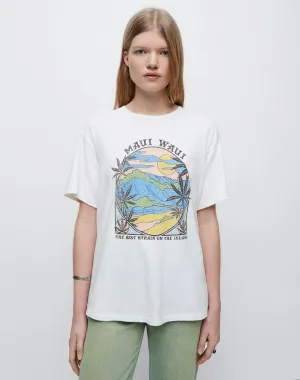 90s Easy Tee Maui Waui Vintage White