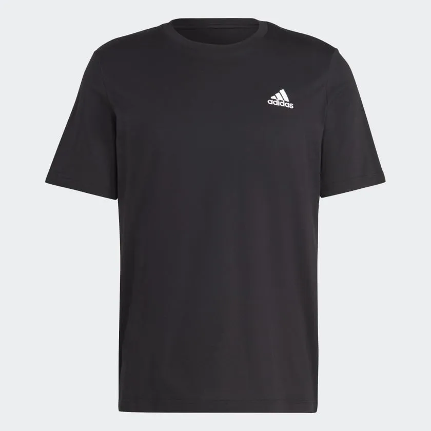 ADIDAS MEN'S ESSENTIALS SINGLE JERSEY BLACK TEE