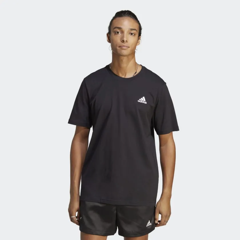 ADIDAS MEN'S ESSENTIALS SINGLE JERSEY BLACK TEE