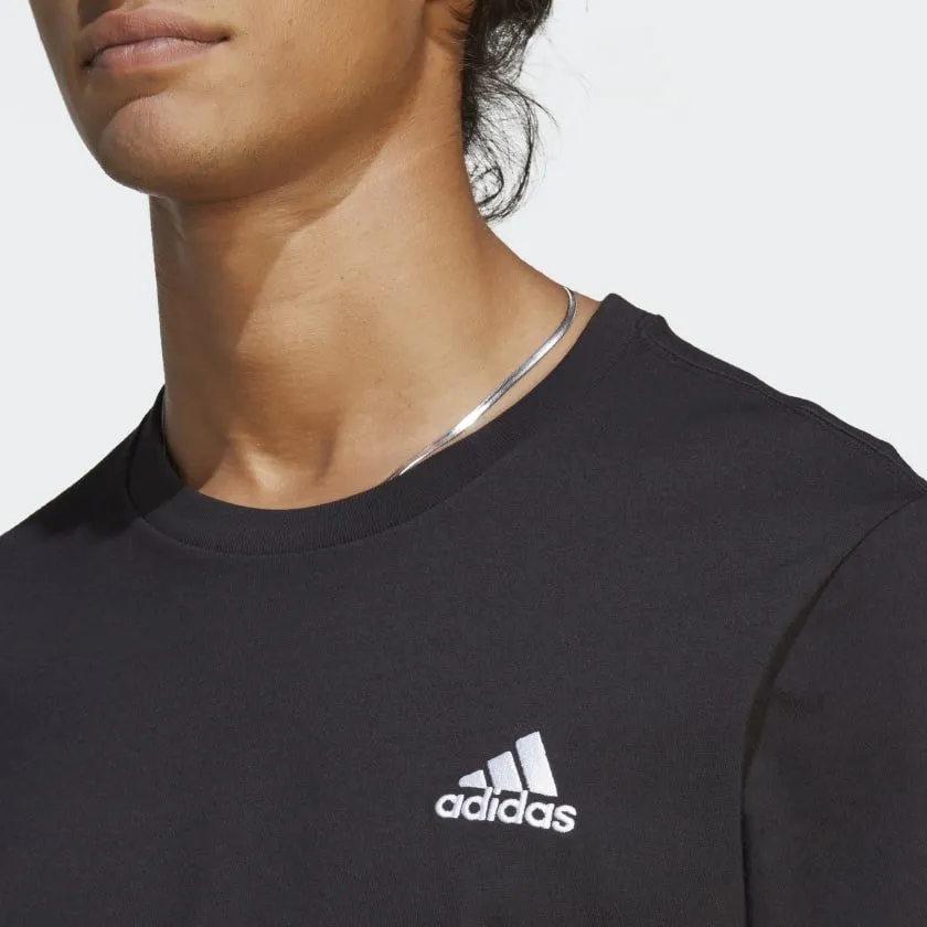 ADIDAS MEN'S ESSENTIALS SINGLE JERSEY BLACK TEE