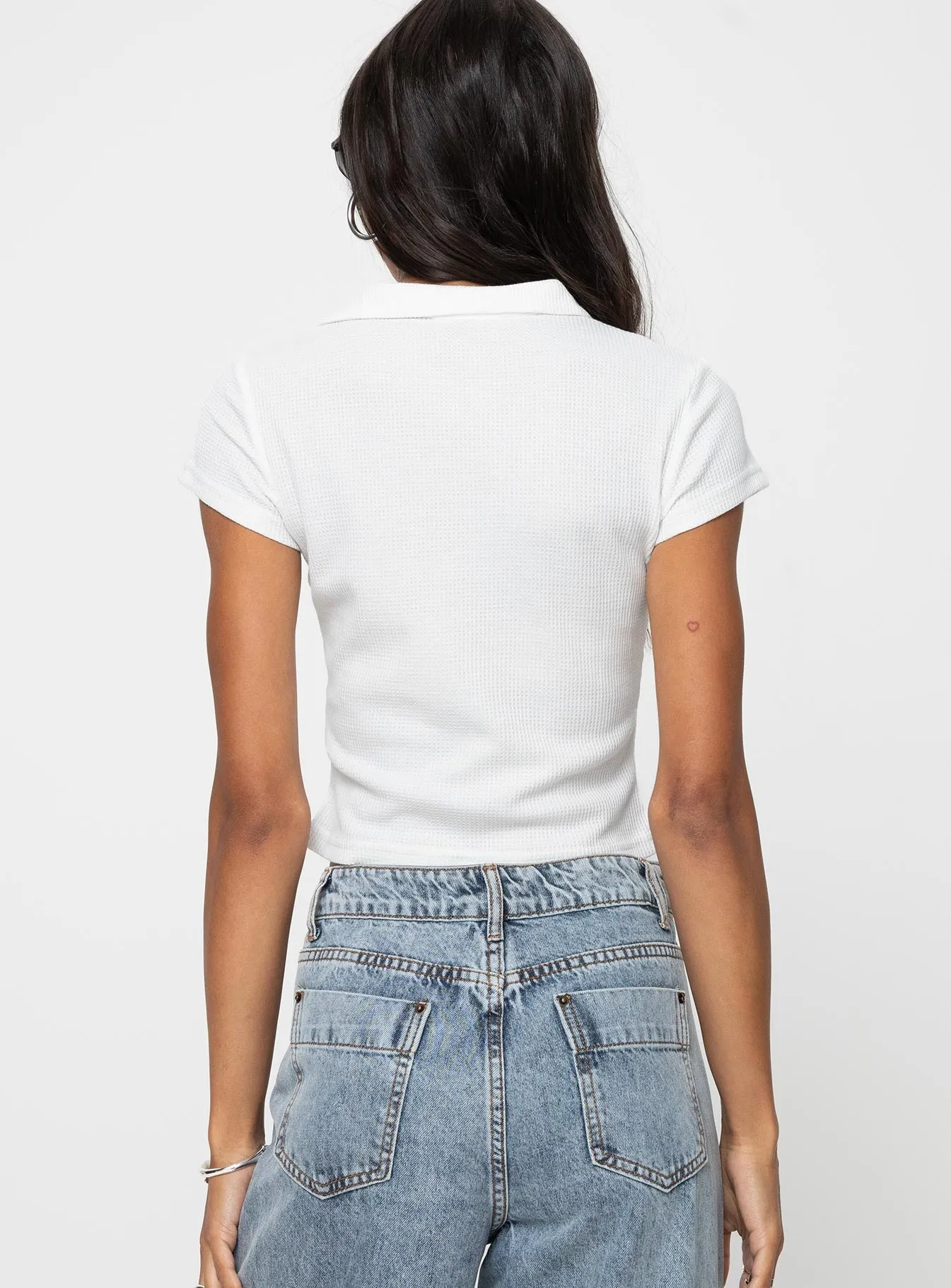 Amorette Polo Top White