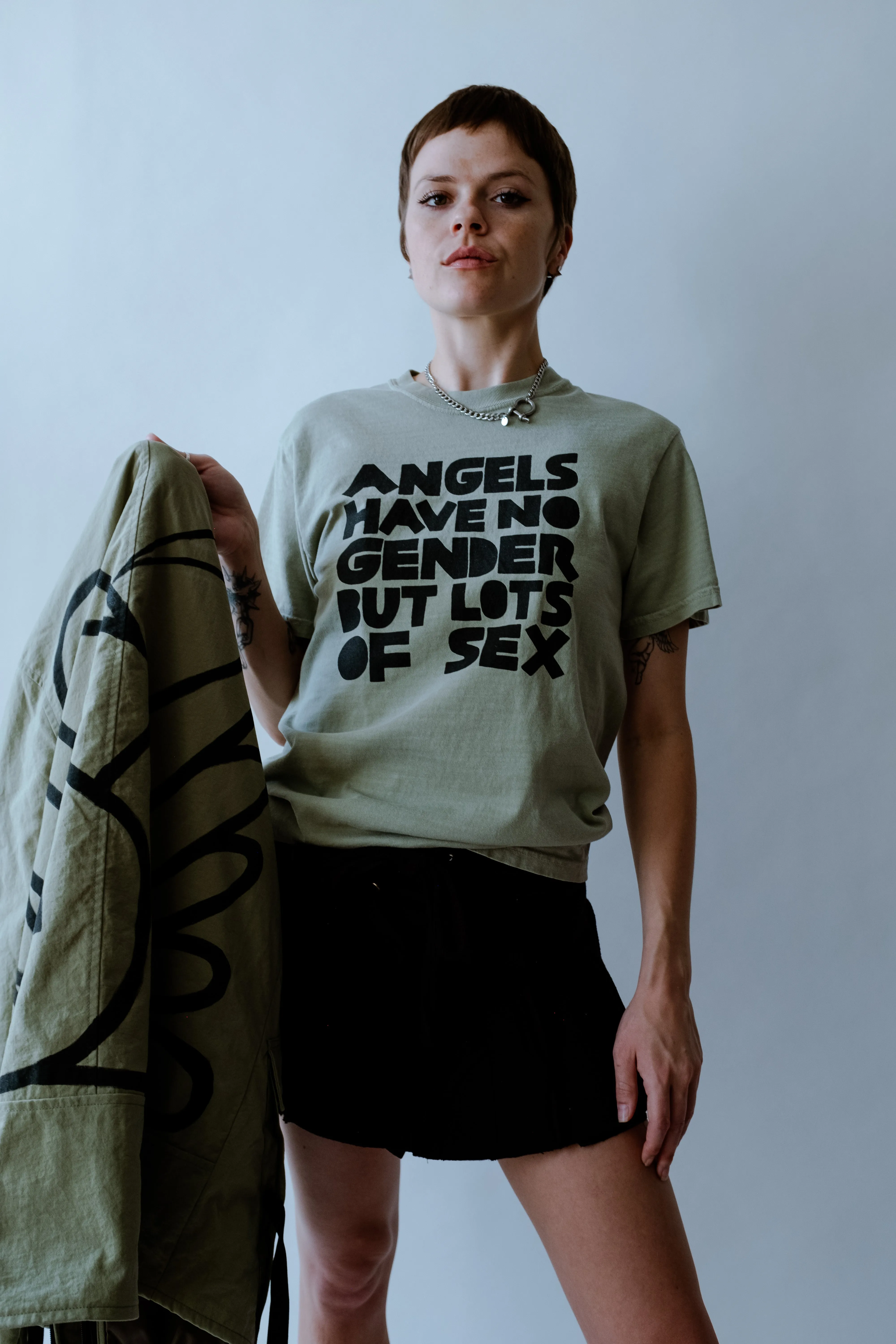 ANGELS HAVE NO GENDER BUT LOTS OF SEX T-shirt