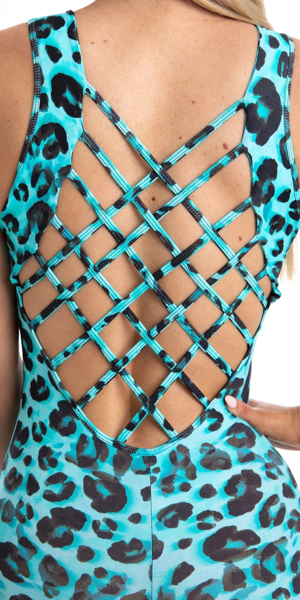 Aqua Leopard Eco Unitard