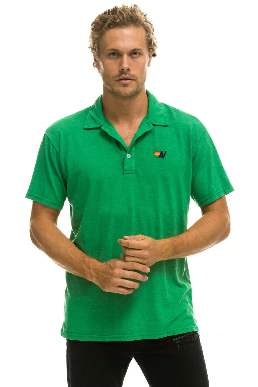 AVIATOR NATION POLO - KELLY GREEN