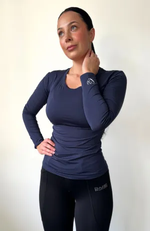 BARE Active Long Sleeve Tee - Navy