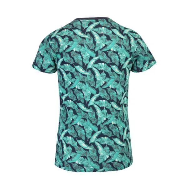 BOYS SHORT-SLEEVE LEAF PRINT T-SHIRT - GREEN