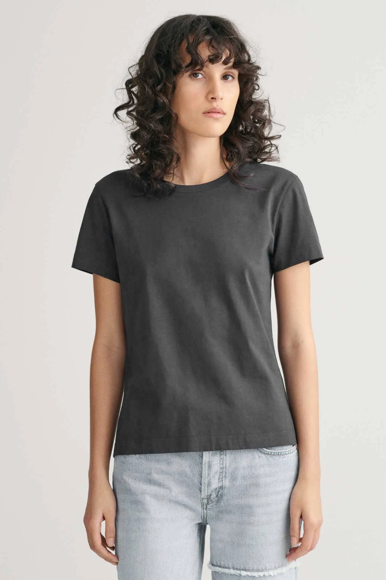 BYD Women's Short-Sleeve Tee with Feminine Cut Neck: Pure BCI Combed Cotton