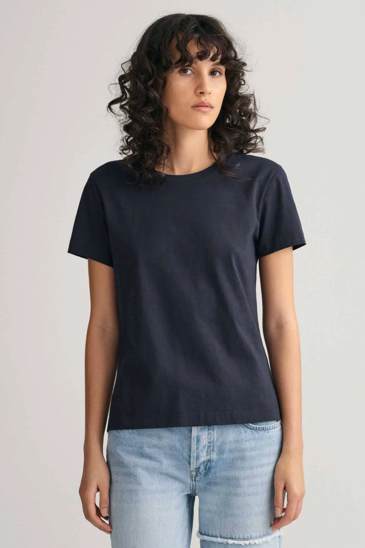 BYD Women's Short-Sleeve Tee with Feminine Cut Neck: Pure BCI Combed Cotton