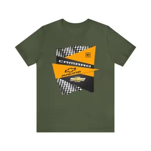 Camaro Yellow Checkered Jersey Short Sleeve Tee