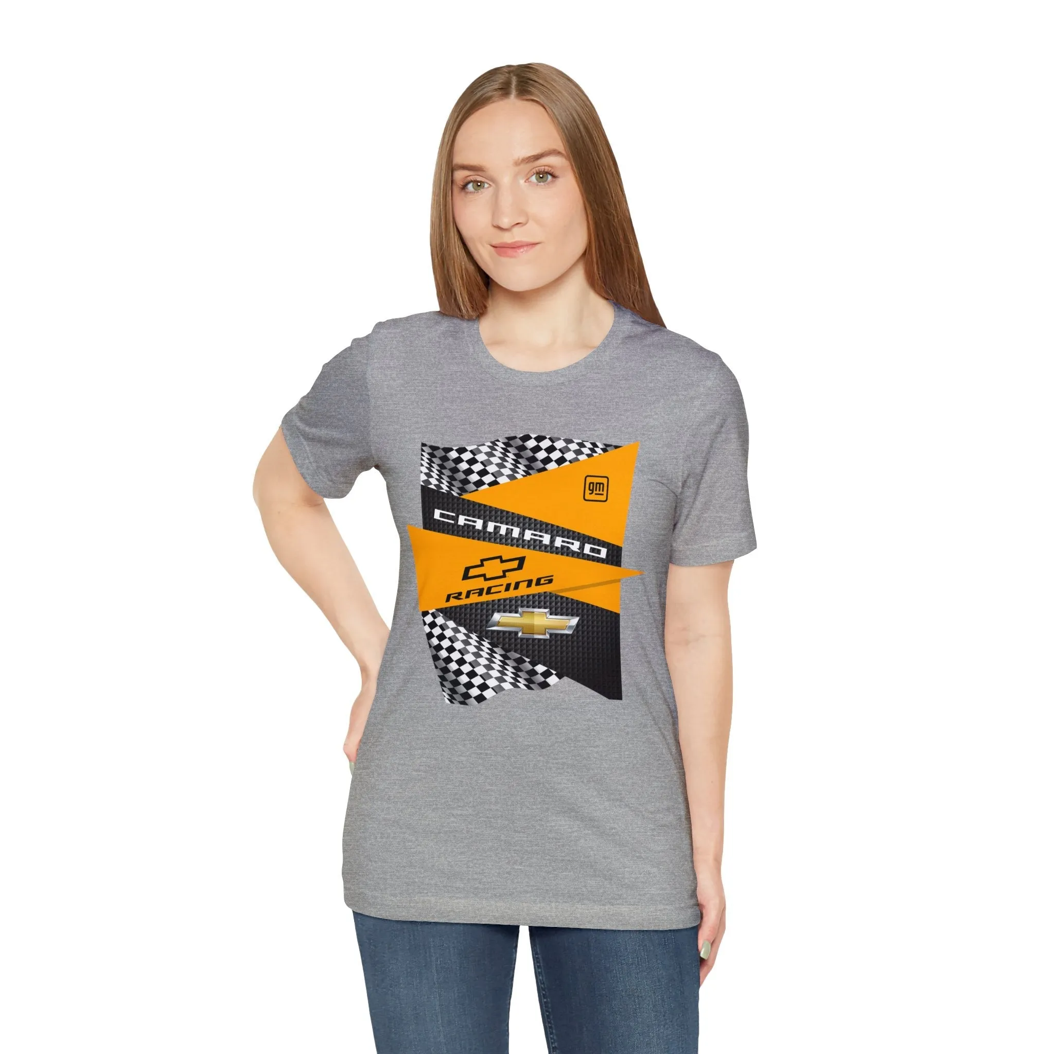 Camaro Yellow Checkered Jersey Short Sleeve Tee