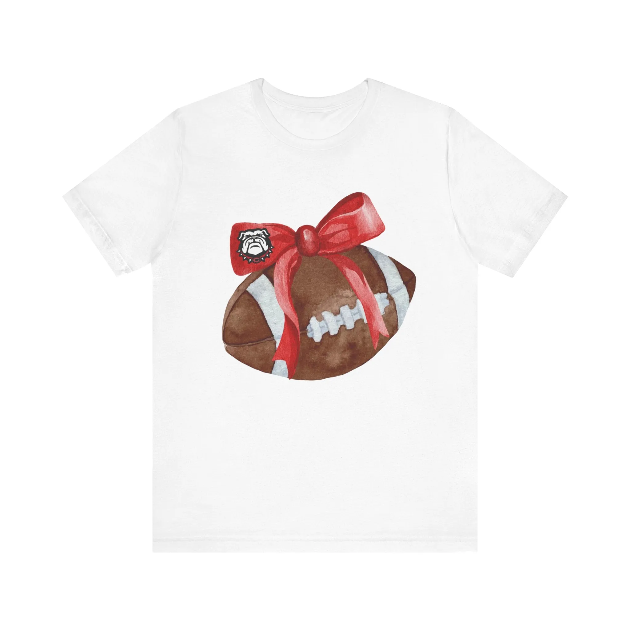 Cedartown Football and Bow Bella Canvas 3001 Unisex Jersey Short Sleeve Tee