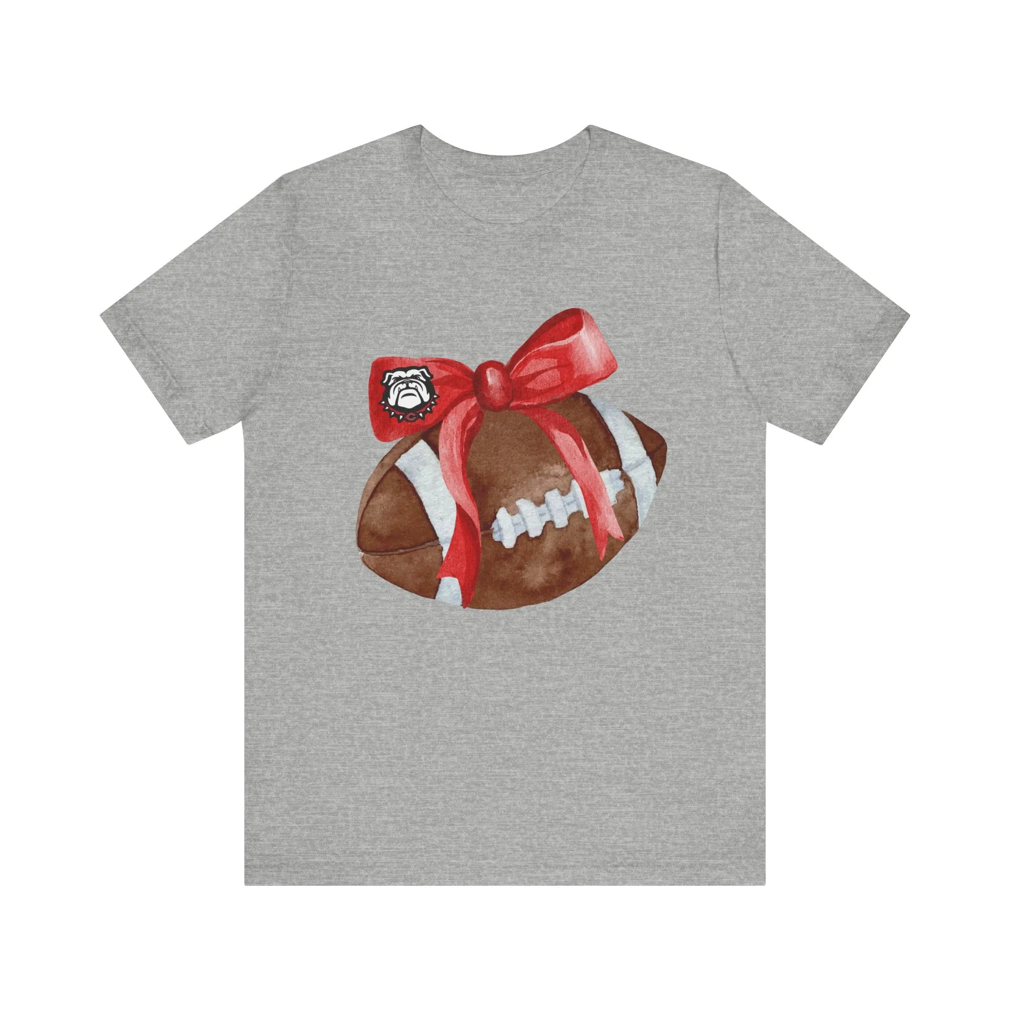 Cedartown Football and Bow Bella Canvas 3001 Unisex Jersey Short Sleeve Tee