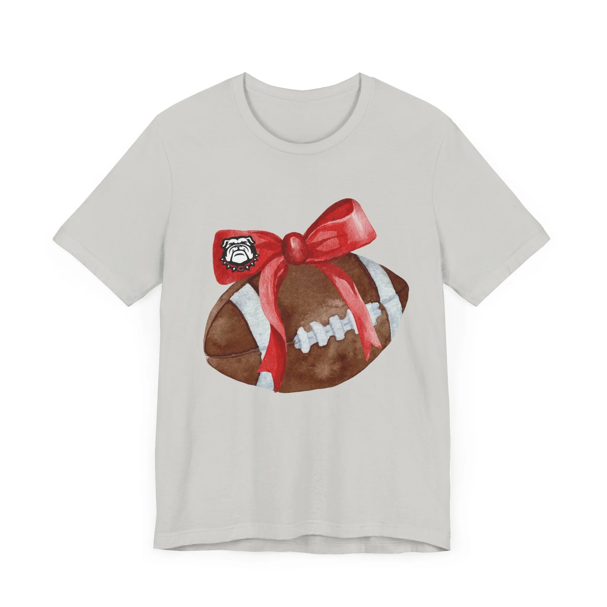 Cedartown Football and Bow Bella Canvas 3001 Unisex Jersey Short Sleeve Tee