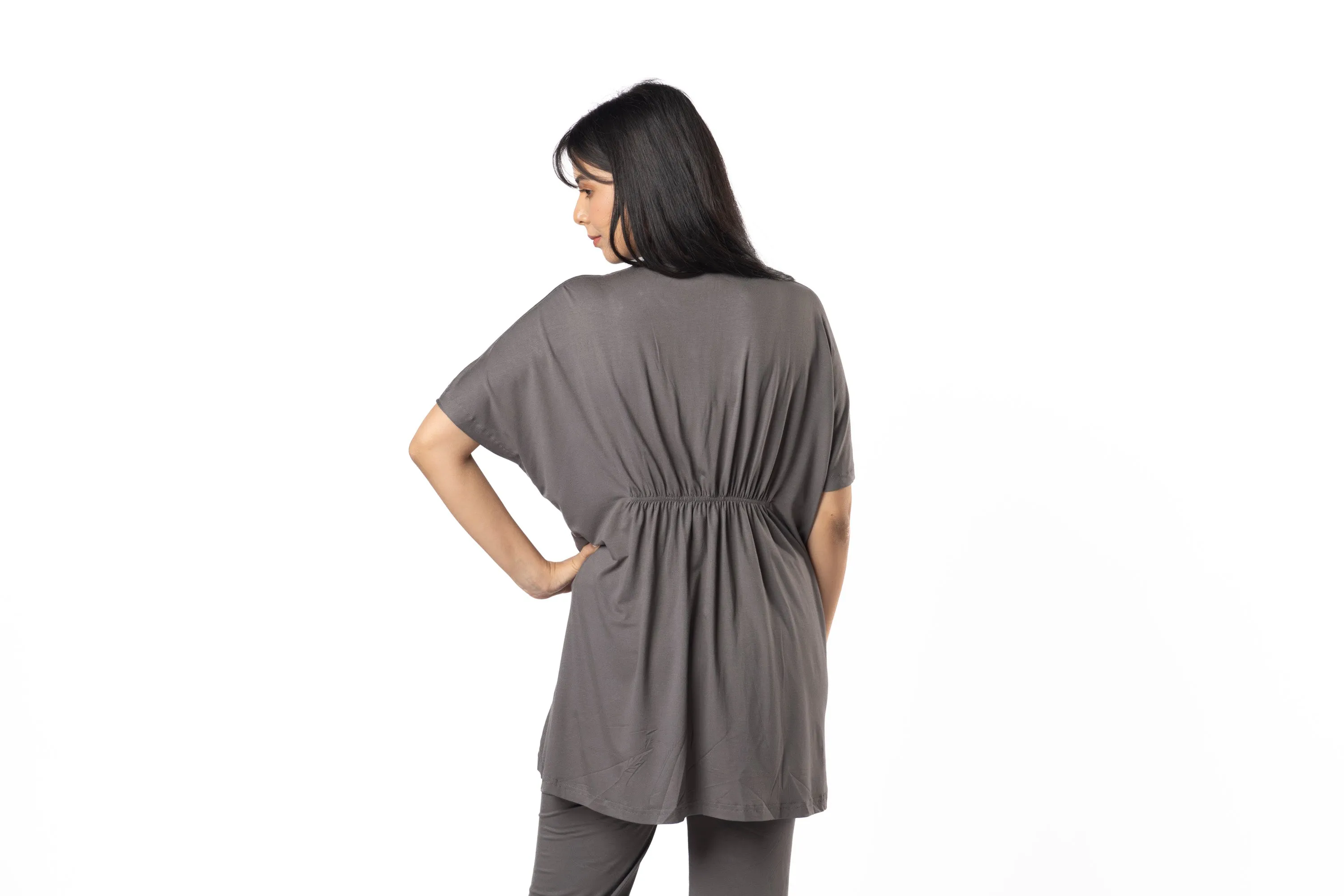 Charcoal Grey Kaftan Top