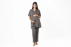 Charcoal Grey Kaftan Top