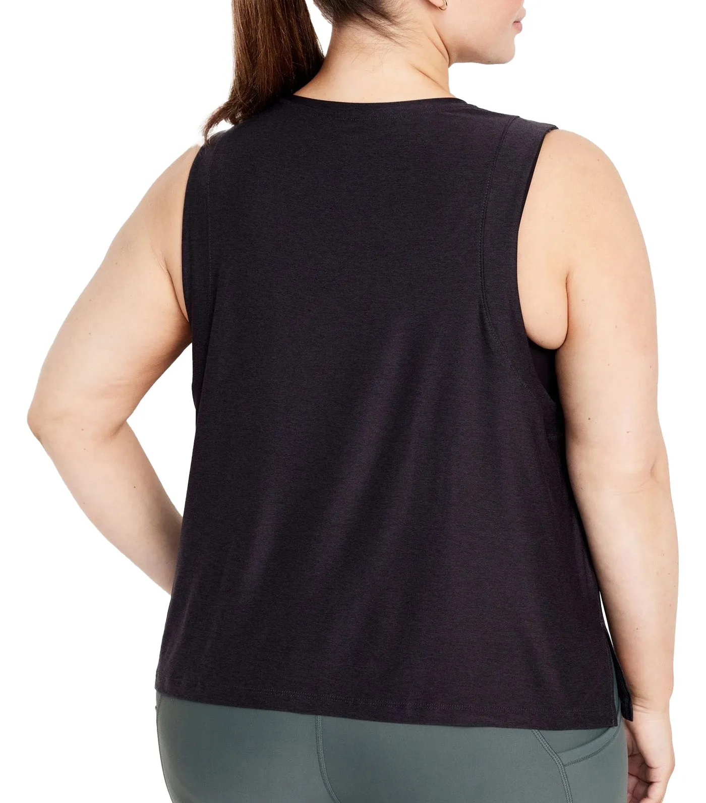 Cloud 94 Soft Split-Hem T-Shirt for Women Black Jack