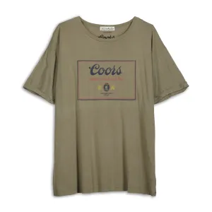 Coors Fine Banquet  - Oversized Tee - Camel Gold