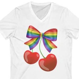 Coquette Cherry's & Bow | V-Neck