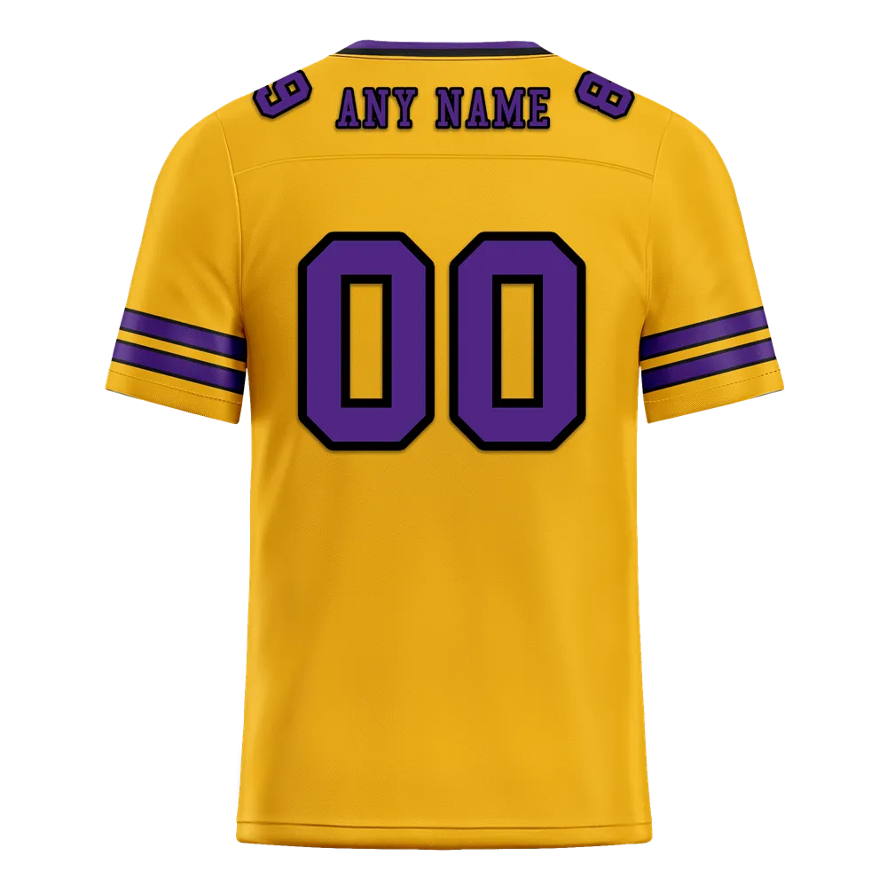 Custom Yellow Sleeve Stripes Purple Personalized Authentic Football Jersey FBJ02-bc0f08f