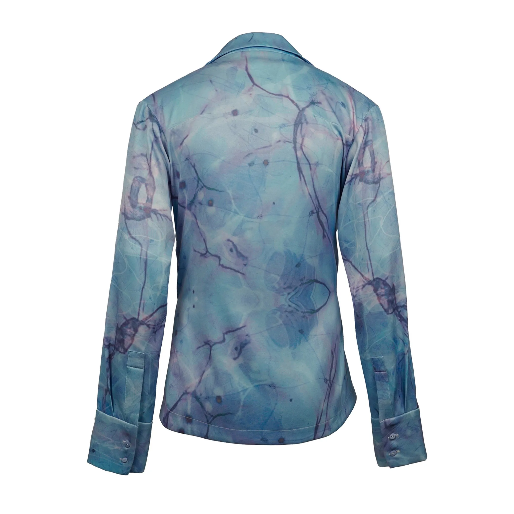 Deconstructed Knight Collar Tie-Dye Shirt