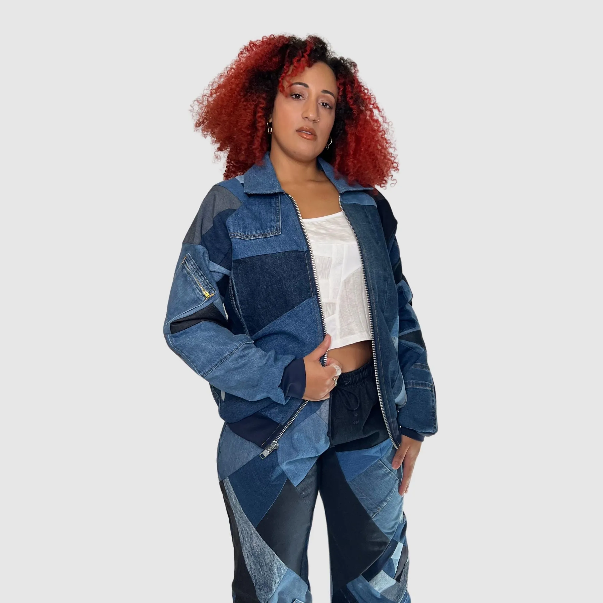 denim bomber jacket