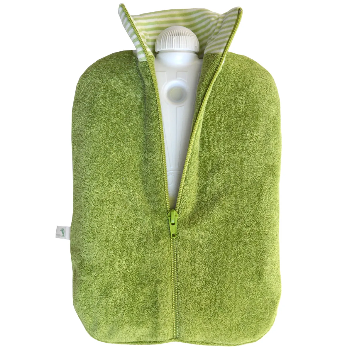 Eco Hot Water Bottle - Organic Cotton Cover - Kiwi