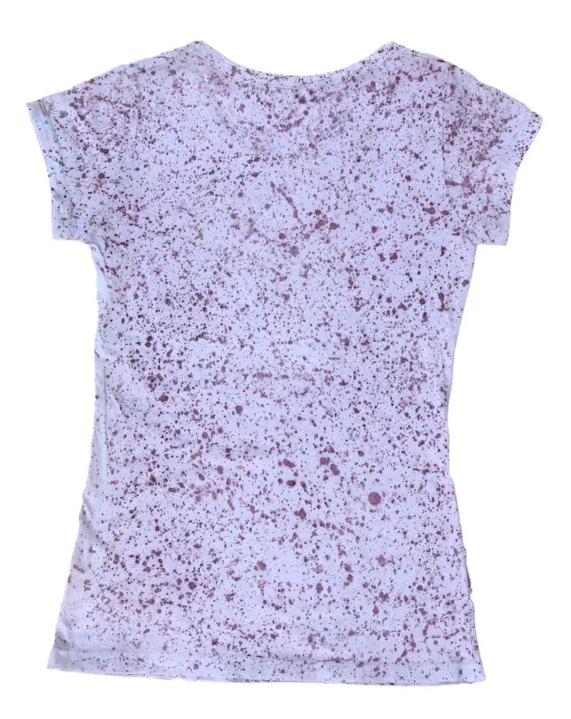 Eco Printed Organic Cotton T-Shirt- Lilac Splatter