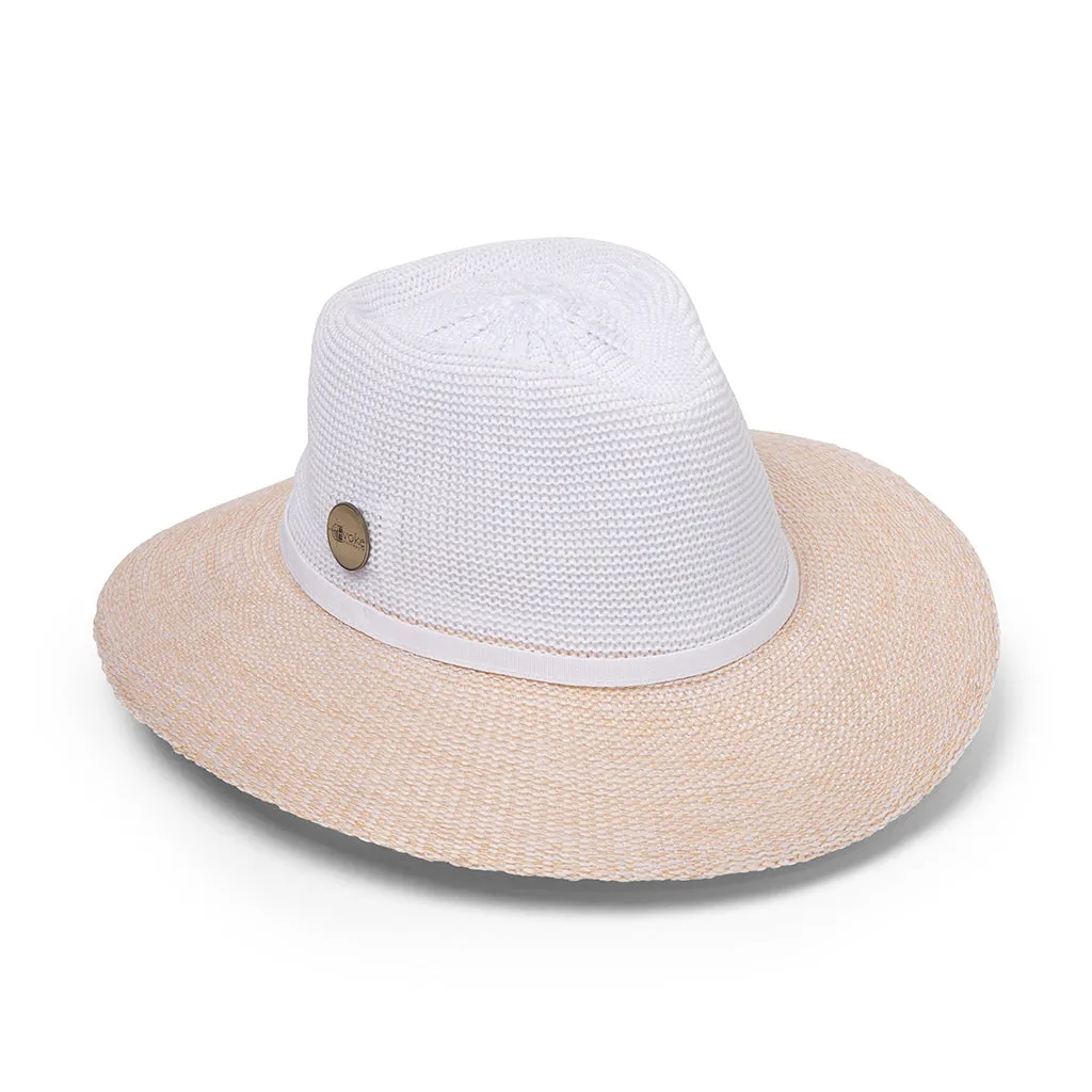 Evoke Aston Fedora - Wheat/White