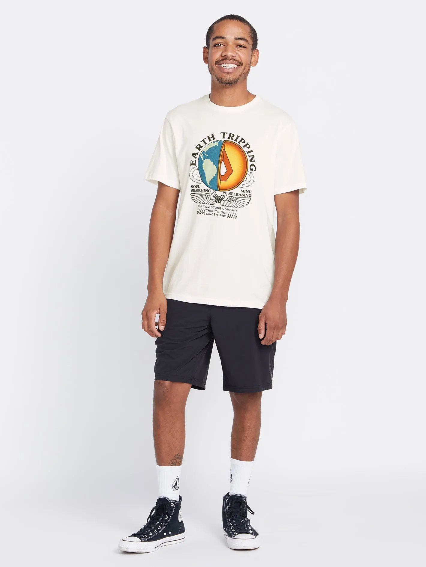 Farm to Yarn Section Short Sleeve Tee - Off White