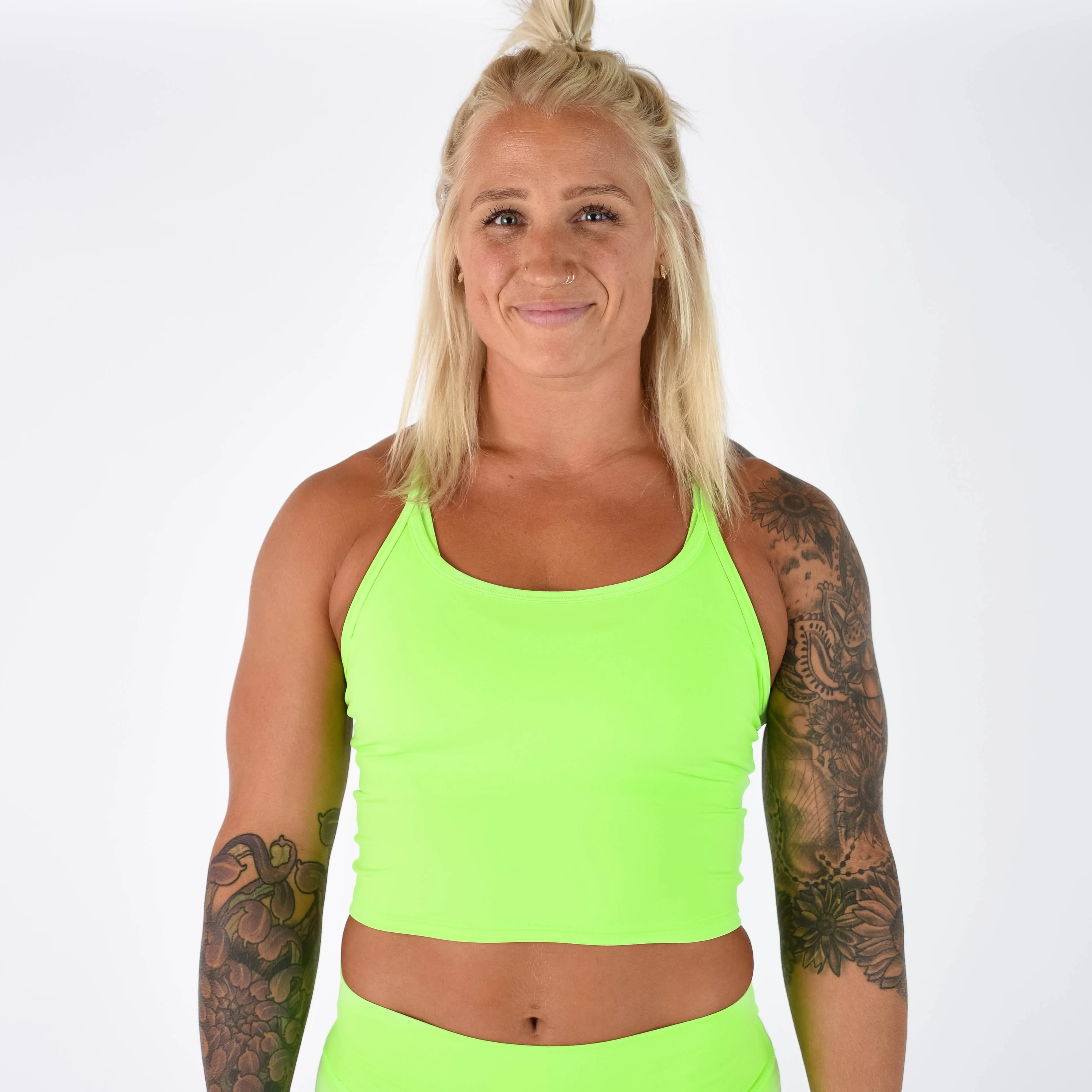 FLEO Switch Up Crop Tank - Lime