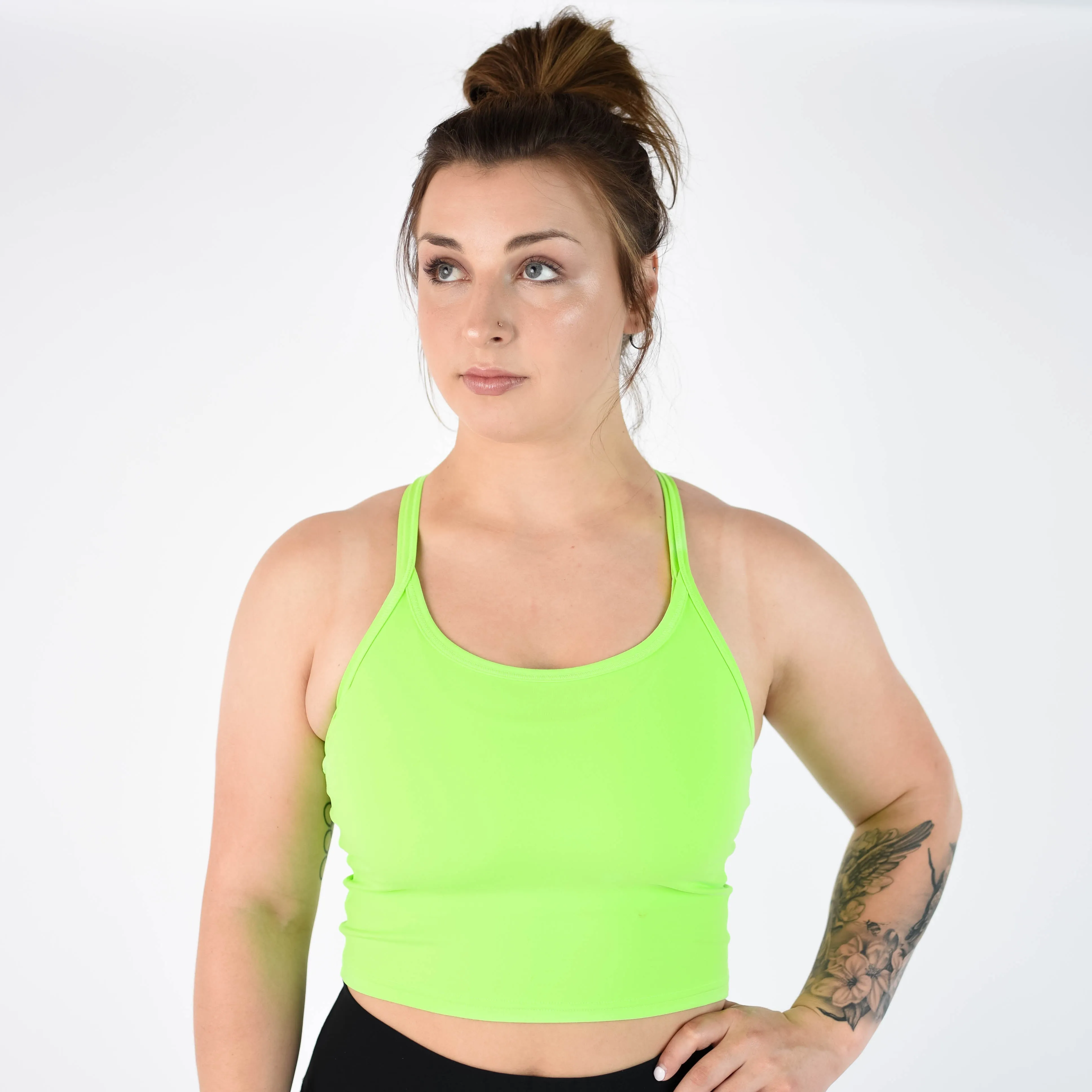 FLEO Switch Up Crop Tank - Lime