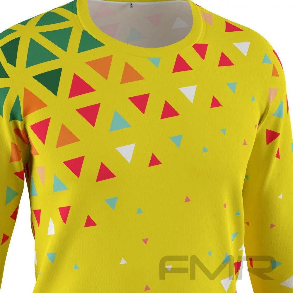 FMR Men's Triangle Technical Long Sleeve Running Shirt