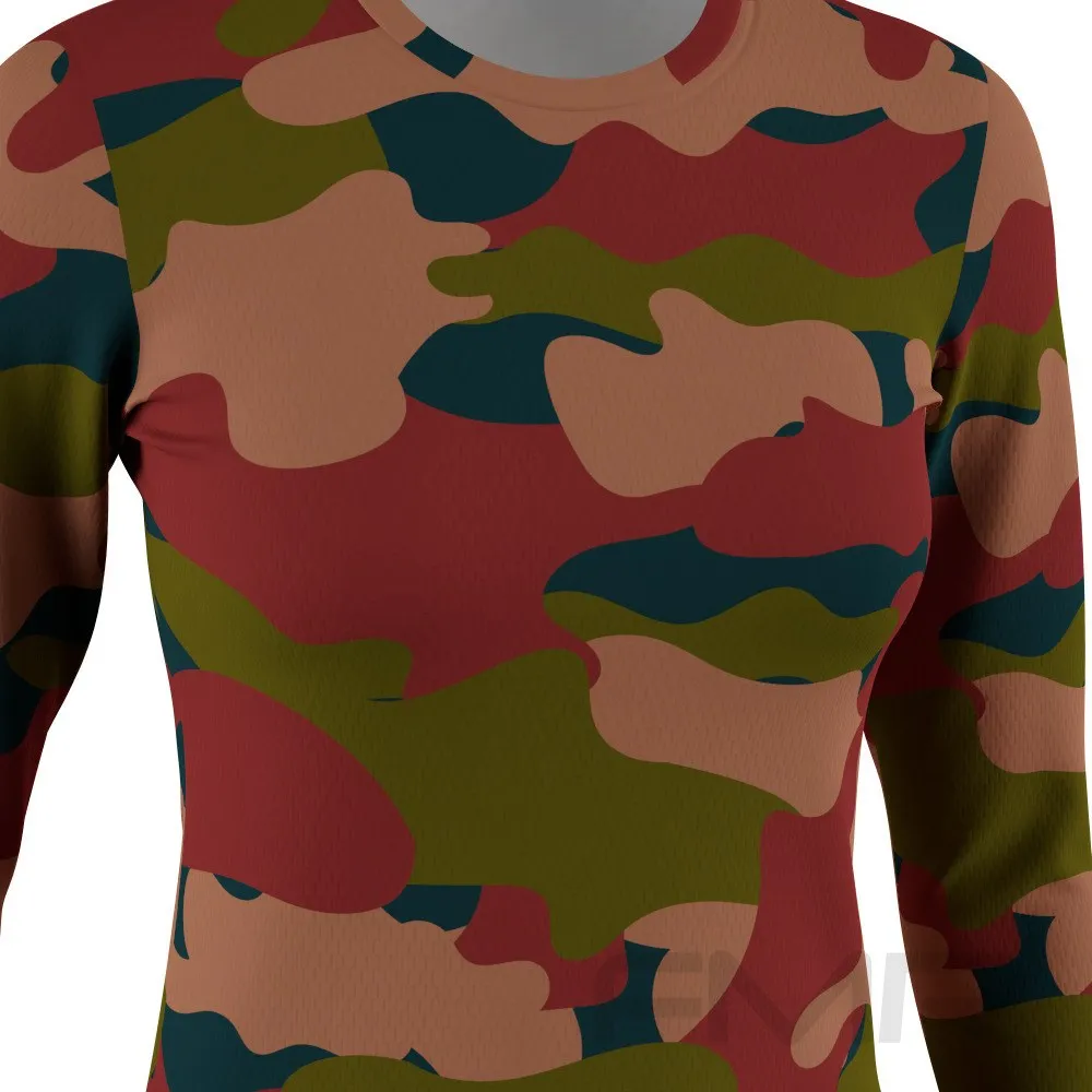 FMR Women's Camouflage Long Sleeve Running Shirt