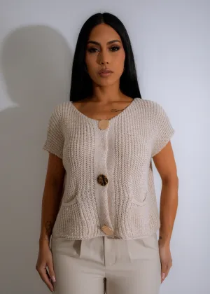 Golden Hour Knit Long Top Nude