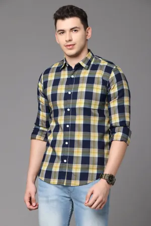 Green & Blue Check Full Sleeve Shirt