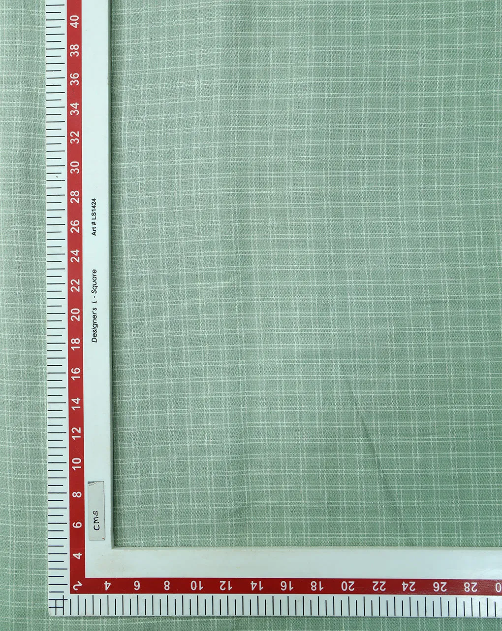 GREEN CHECKS PATTERN LINEN FABRIC