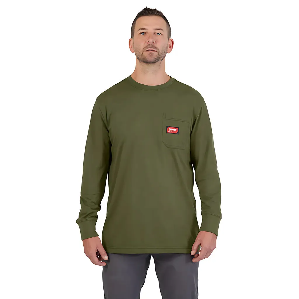 GRIDIRON™ Pocket T-Shirt - Long Sleeve Green L