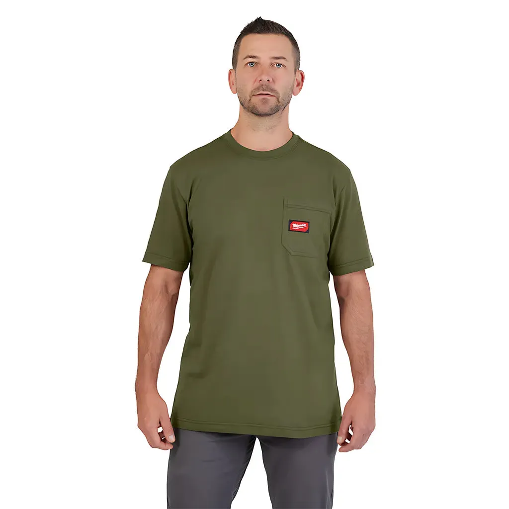 GRIDIRON™ Pocket T-Shirt - Short Sleeve Green XL