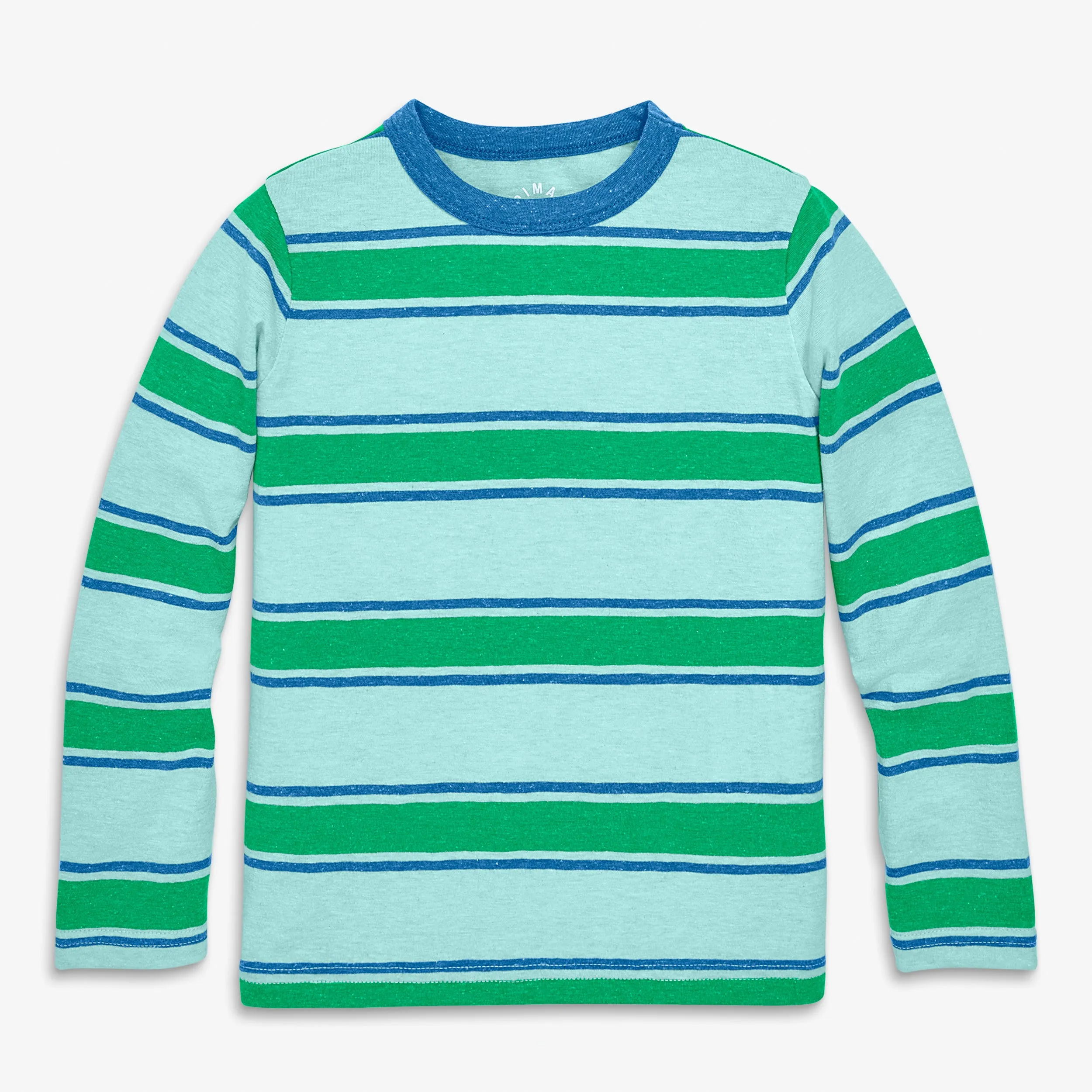 Heathered long sleeve tee in field stripe