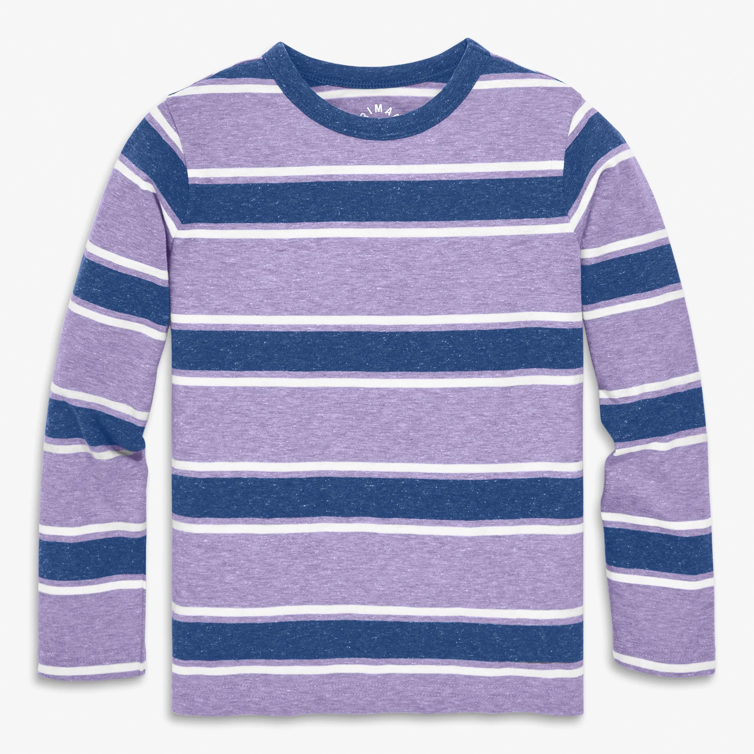 Heathered long sleeve tee in field stripe