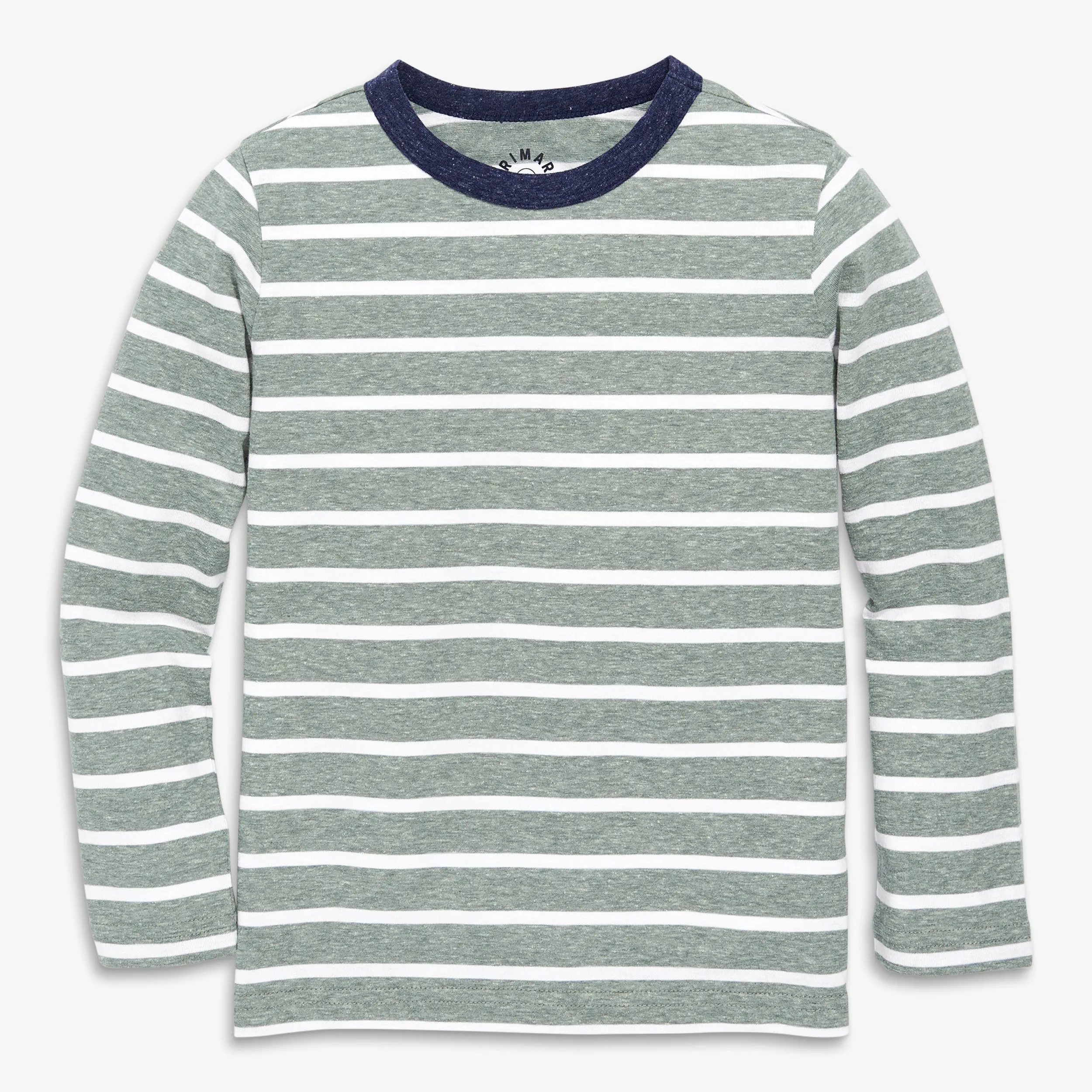 Heathered long sleeve tee in stripe