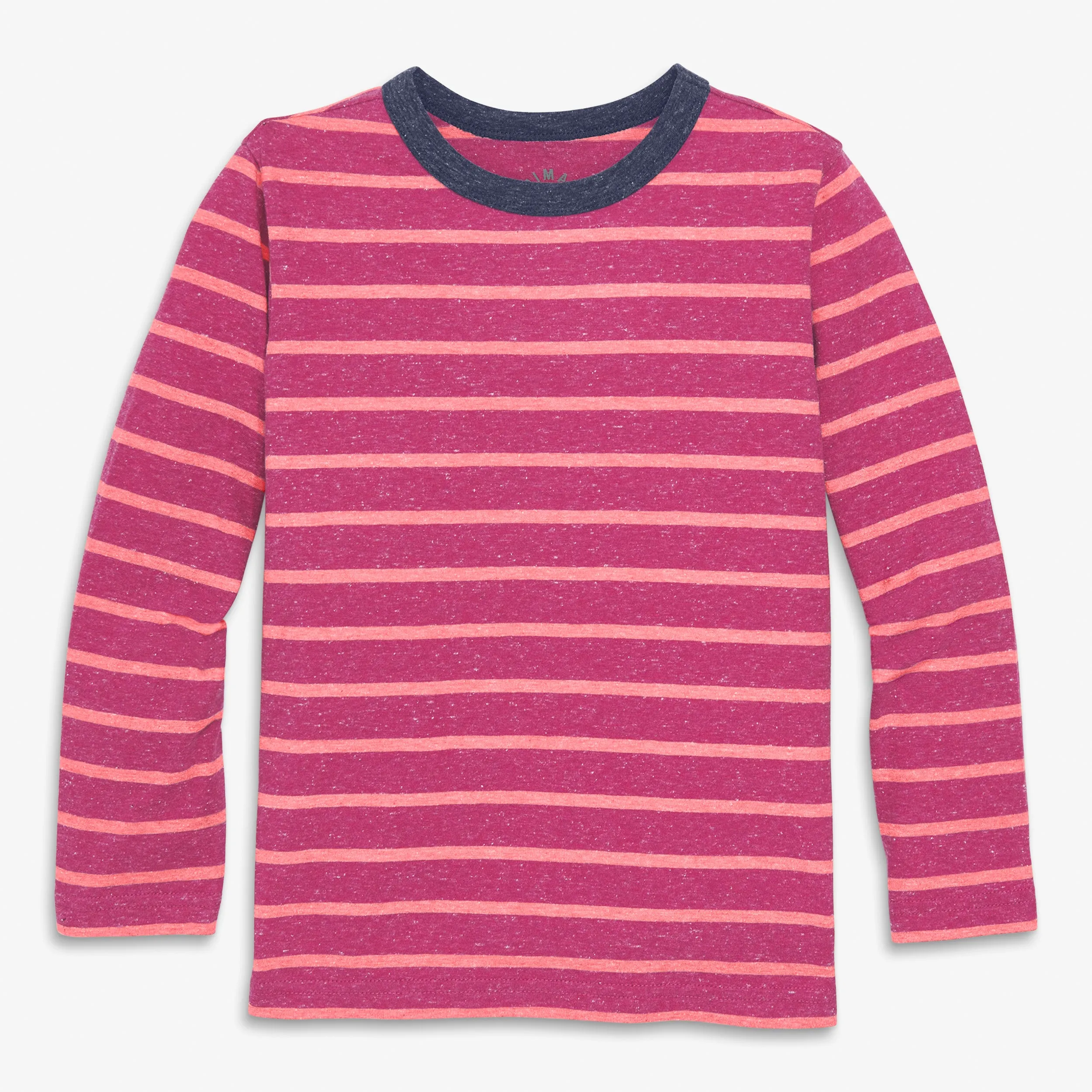 Heathered long sleeve tee in stripe