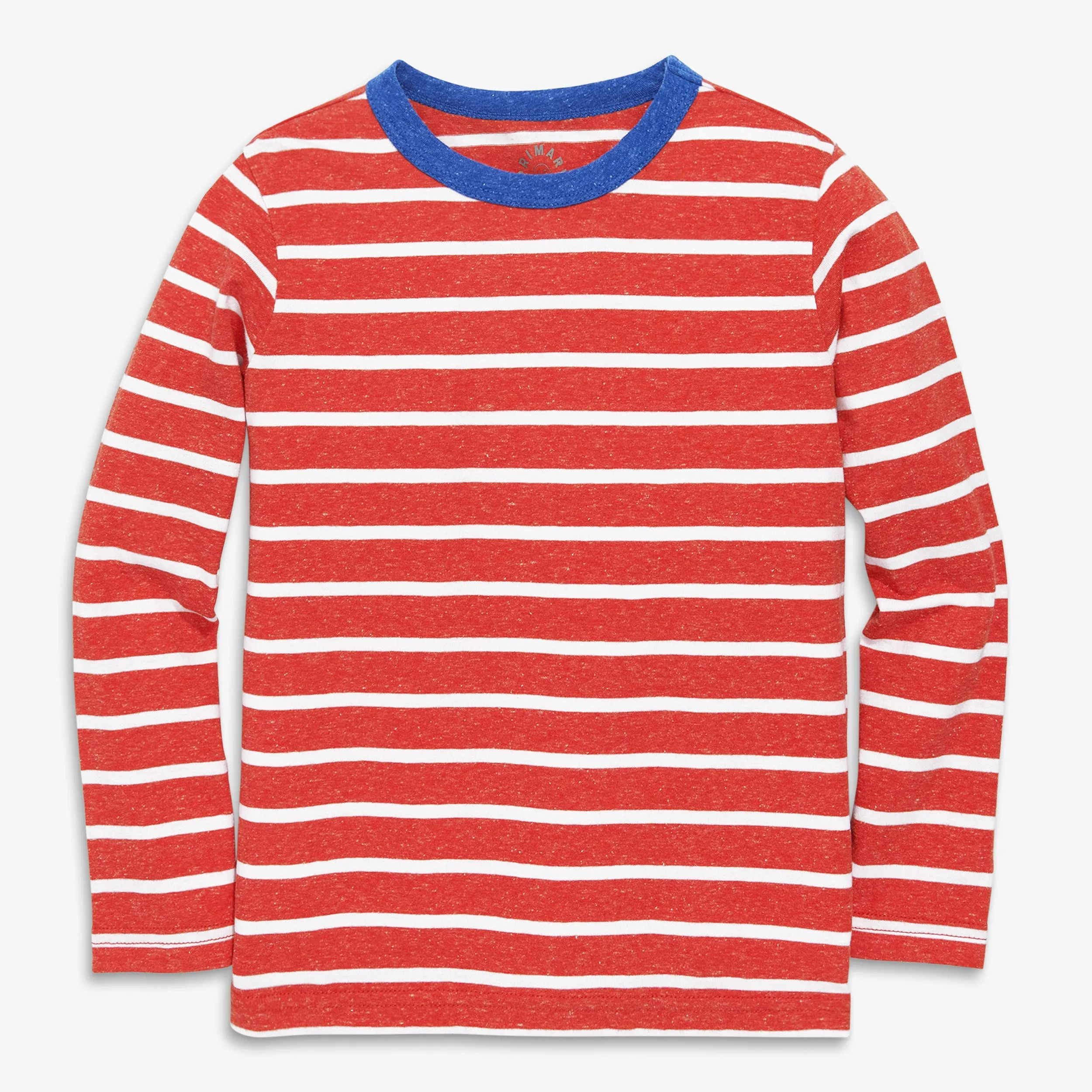 Heathered long sleeve tee in stripe