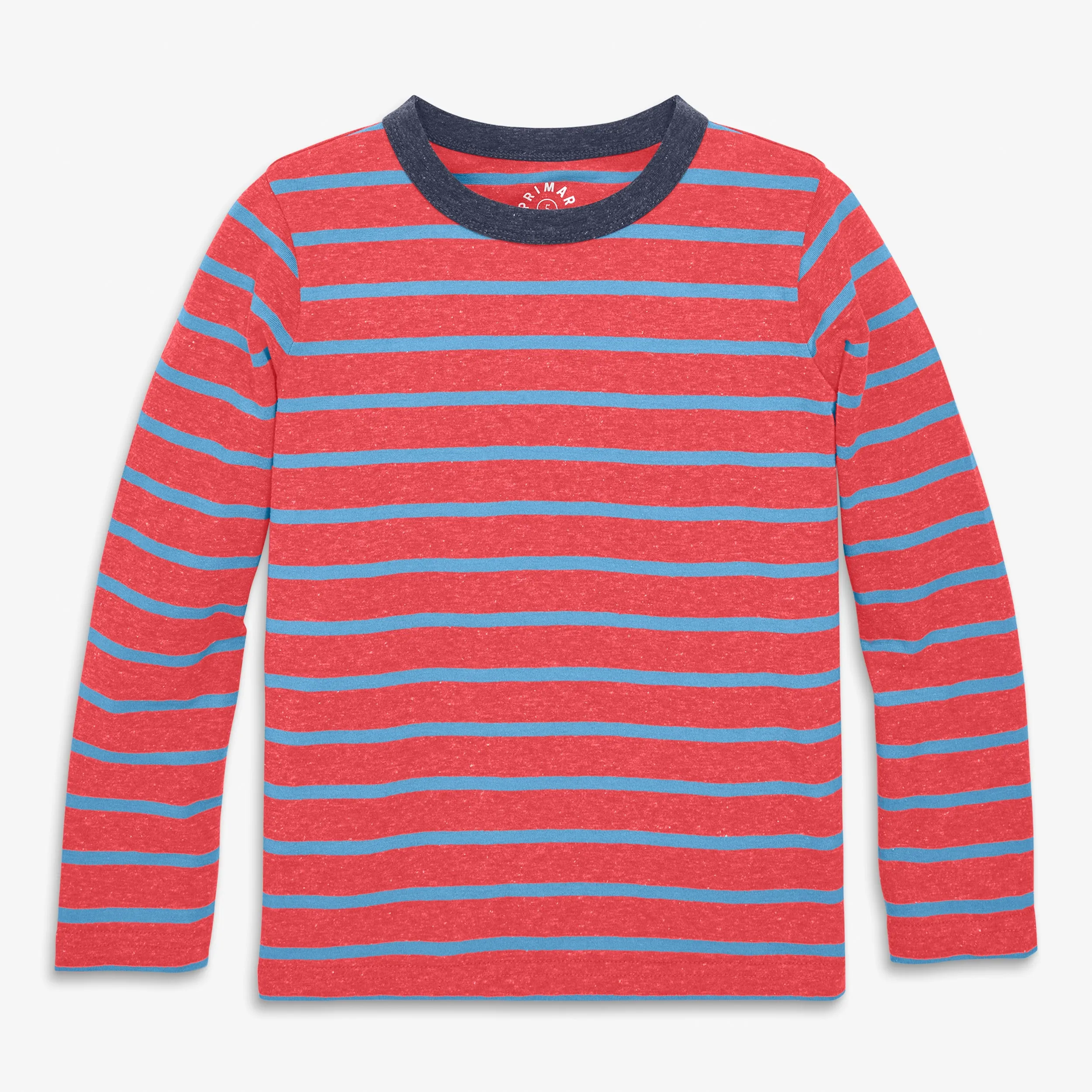 Heathered long sleeve tee in stripe