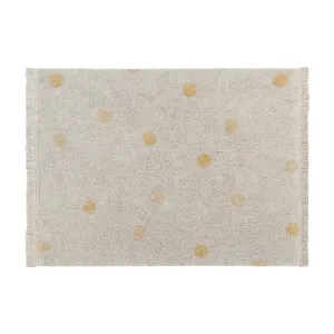 Hippy Dots Washable Rug - Honey