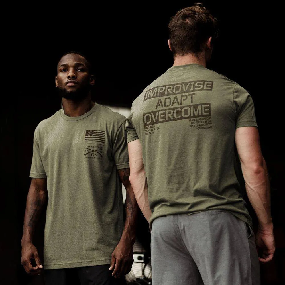 Improvise Adapt Overcome T-Shirt - Military Green