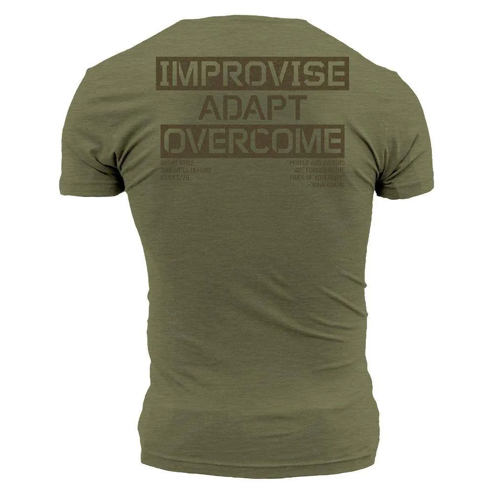 Improvise Adapt Overcome T-Shirt - Military Green