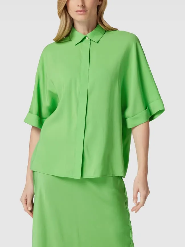 Jake*s Collection Raglan Short Sleeve Blouse, Green